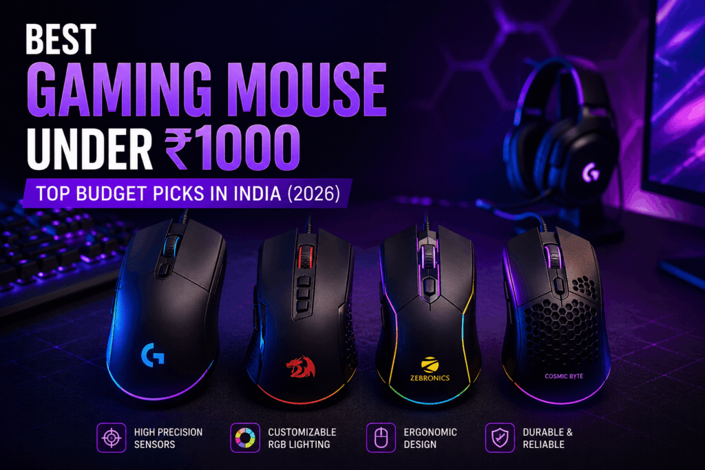 Best Gaming Mouse Under ₹1000 in India (2026)