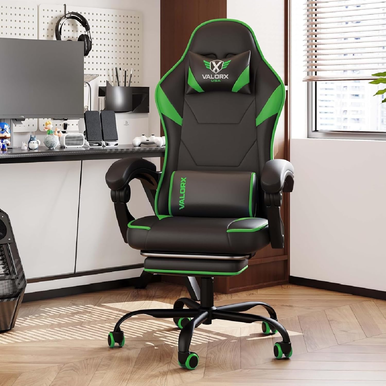 ValorX USA Striker 2026 Ergonomic Gaming Chair with Footrest ValorX USA Striker 2026 Ergonomic Gaming Chair with Footrest